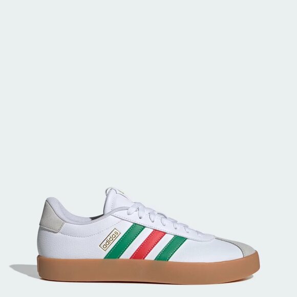 NWT Adidas Men's VL Court 3.0 'White Green Red' Shoes IF4466 - Picture 1 of 12